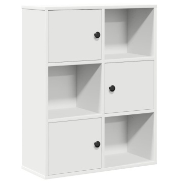 Bibliotecă, alb, 60x24x76,5 cm, lemn prelucrat - Img 2