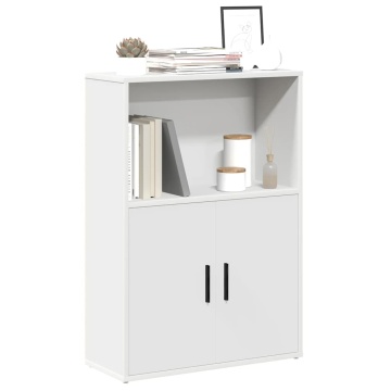 Bibliotecă, alb, 60x24x85 cm, lemn prelucrat - Img 1