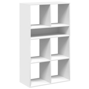 Bibliotecă, alb, 66x31x112 cm, lemn prelucrat - Img 2