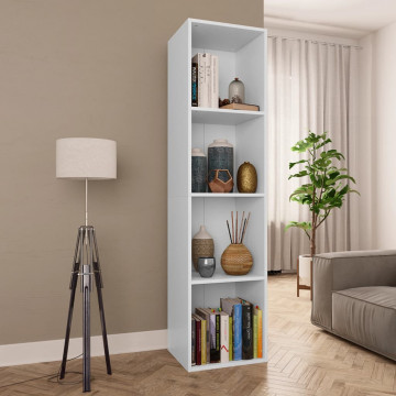 Bibliotecă/Comodă TV, alb, 36 x 30 x 143 cm, PAL - Img 1