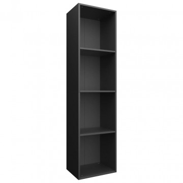 Bibliotecă/Comodă TV, negru, 36 x 30 x 143 cm, PAL - Img 2