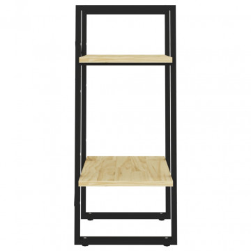 Bibliotecă cu 2 rafturi, 40x30x70 cm, lemn masiv de pin - Img 6