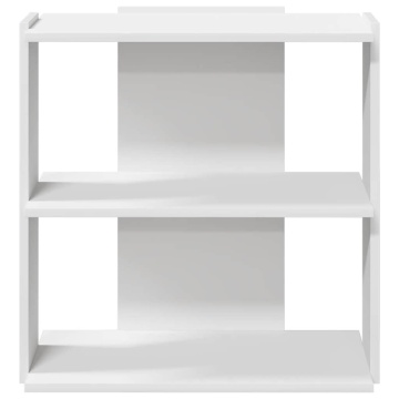 Bibliotecă cu 3 niveluri, alb 60x30x60 cm lemn prelucrat - Img 4