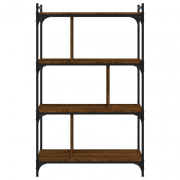 Bibliotecă cu 4 niveluri stejar maro 76x32x123 cm lemn compozit - Img 4