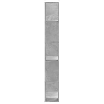 Bibliotecă cu 5 niveluri gri beton 80,5x23,5x162,5 cm lemn - Img 4