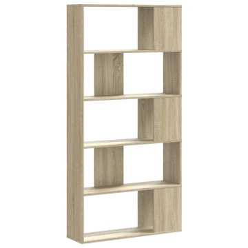 Bibliotecă cu 5 niveluri stejar sonoma 80,5x23,5x162,5 cm lemn - Img 8