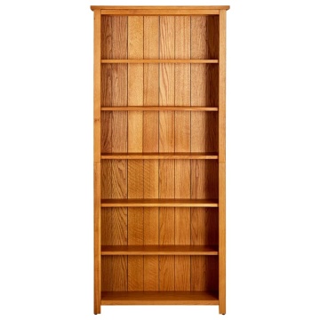 Bibliotecă cu 6 rafturi, 80 x 22,5 x 180 cm, lemn masiv stejar - Img 2