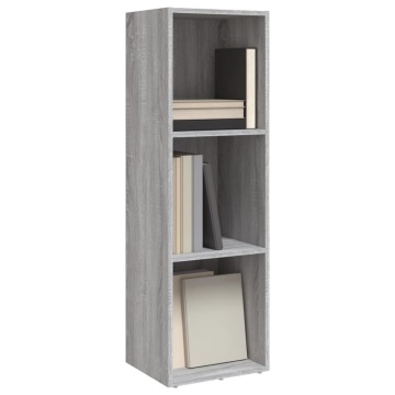 Bibliotecă/dulap TV, gri sonoma, 36x30x114 cm, lemn prelucrat - Img 3
