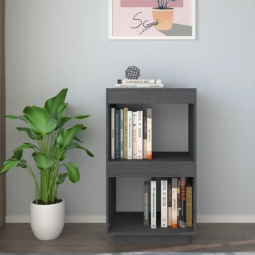 Bibliotecă, gri, 40x35x71 cm, lemn masiv de pin - Img 3