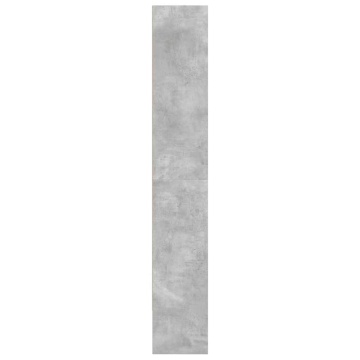 Bibliotecă, gri beton, 80x30x189 cm, lemn prelucrat - Img 8