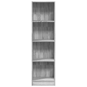 Bibliotecă, gri sonoma, 40x24x143 cm, lemn prelucrat - Img 4