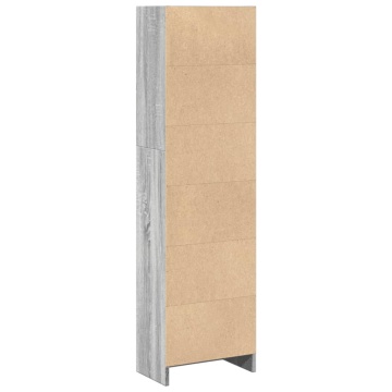 Bibliotecă, gri sonoma, 40x24x143 cm, lemn prelucrat - Img 5