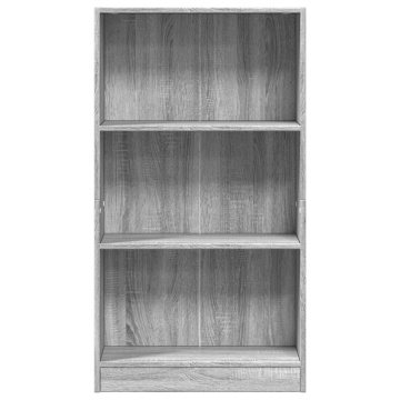 Bibliotecă, gri sonoma, 60x24x109 cm, lemn prelucrat - Img 4