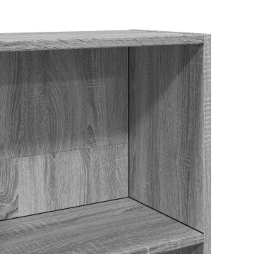 Bibliotecă, gri sonoma, 60x24x176 cm, lemn prelucrat - Img 6