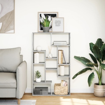 Bibliotecă, gri sonoma, 72x20x120 cm, lemn prelucrat - Img 3