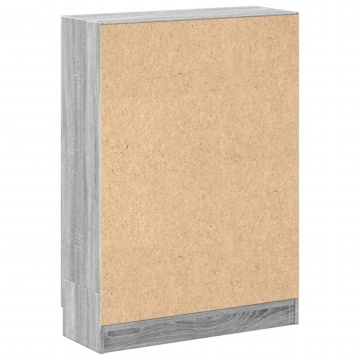 Bibliotecă, gri sonoma, 82,5x30,5x115 cm, lemn prelucrat - Img 11