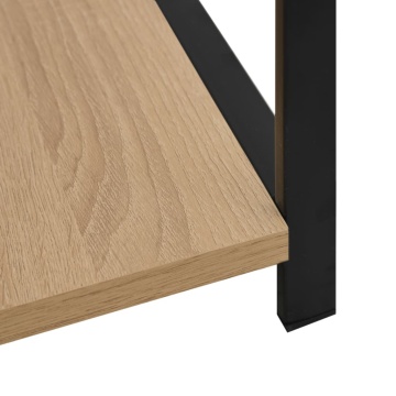 Bibliotecă mică negru/stejar, 33,5x39,6x79,7 cm, lemn prelucrat - Img 5