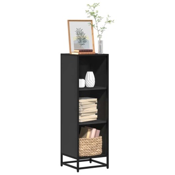 Bibliotecă, negru,33,5x33x107,5 cm, lemn prelucrat - Img 1
