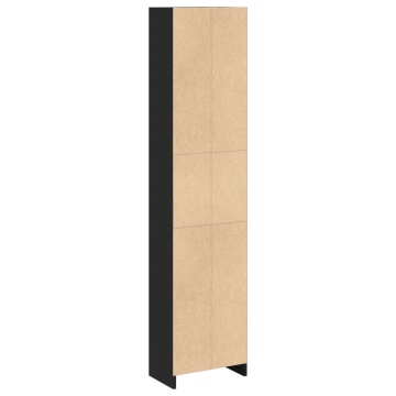 Bibliotecă, negru, 40x24x176 cm, lemn prelucrat - Img 5