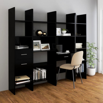 Bibliotecă, negru, 40x35x180 cm, PAL - Img 5