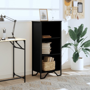 Bibliotecă, negru, 50x31x106 cm, lemn prelucrat - Img 3