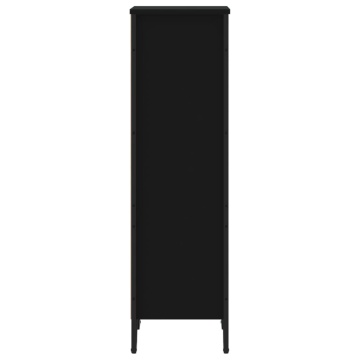 Bibliotecă, negru, 50x31x106 cm, lemn prelucrat - Img 8