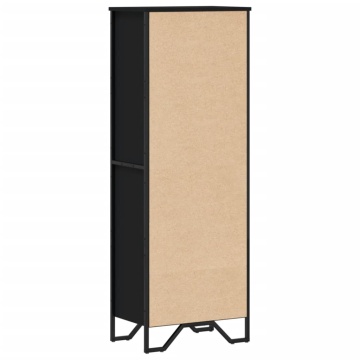 Bibliotecă, negru, 50x31x137,5 cm, lemn prelucrat - Img 5