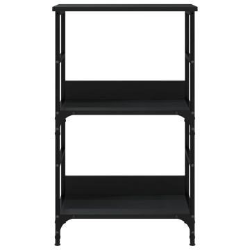 Bibliotecă, negru, 50x33x82 cm, lemn prelucrat - Img 4