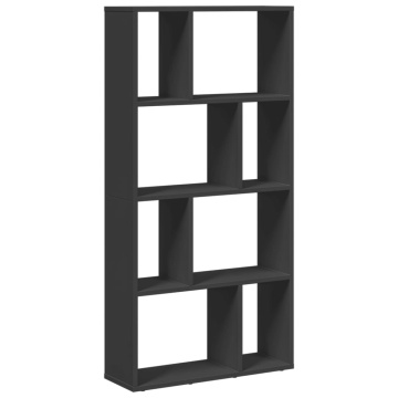 Bibliotecă, negru, 60x20x120 cm, lemn prelucrat - Img 2