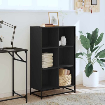 Bibliotecă, negru, 65,5x33x107,5 cm, lemn prelucrat - Img 3