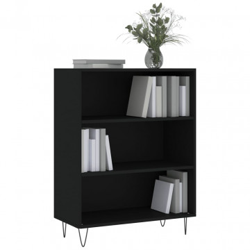 Bibliotecă, negru, 69,5x32,5x90 cm, lemn compozit - Img 3