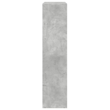 Bibliotecă/separator 3 niveluri gri beton 123x29x123 cm lemn - Img 5