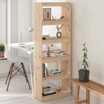 Bibliotecă/Separator cameră, 60x30x167,5 cm, lemn masiv pin - Img 1