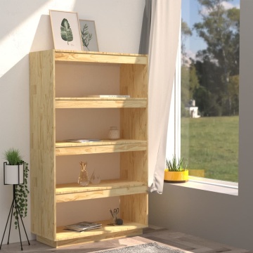 Bibliotecă/Separator cameră, 80x35x135 cm, lemn masiv pin - Img 3