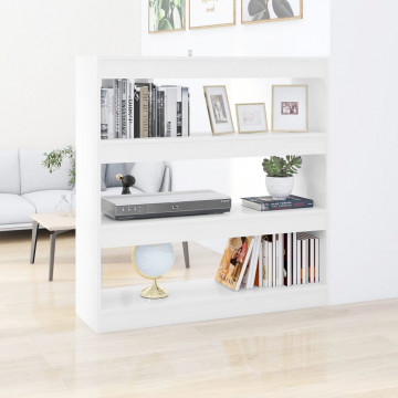 Bibliotecă/Separator cameră, alb, 100x30x103 cm - Img 1