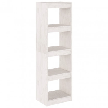 Bibliotecă/Separator cameră, alb, 40x30x135,5 cm, lemn de pin - Img 2