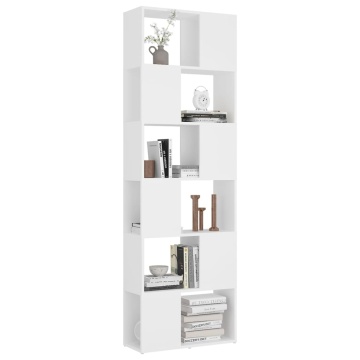 Bibliotecă/Separator cameră, alb, 60x24x186 cm - Img 4