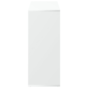 Bibliotecă/separator cameră alb 69,5x29x69,5 cm lemn prelucrat - Img 5