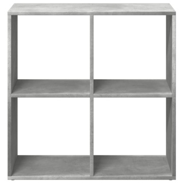Bibliotecă/separator cameră gri beton 69,5x29x69,5 cm lemn - Img 8