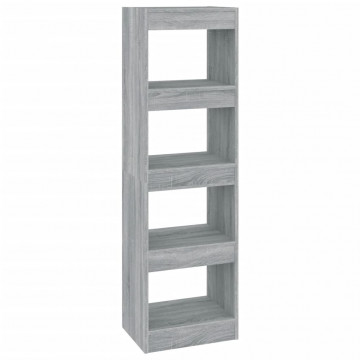 Bibliotecă/Separator cameră, gri sonoma, 40x30x135 cm - Img 2