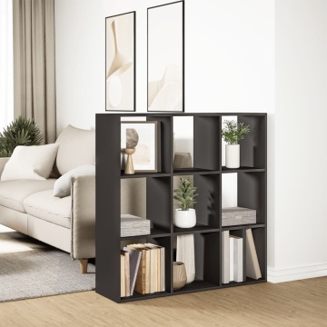 Bibliotecă/separator cameră negru 102x29x103,5 cm lemn - Img 4
