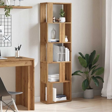 Bibliotecă, stejar artizanal, 45x24x159 cm, lemn prelucrat - Img 4