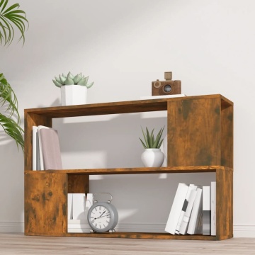 Bibliotecă, stejar fumuriu, 100x24x63 cm, lemn prelucrat - Img 1