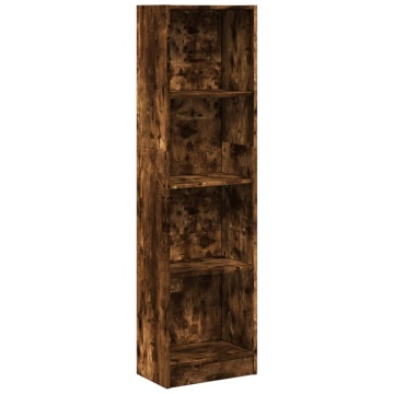 Bibliotecă, stejar fumuriu, 40x24x143 cm, lemn prelucrat - Img 2
