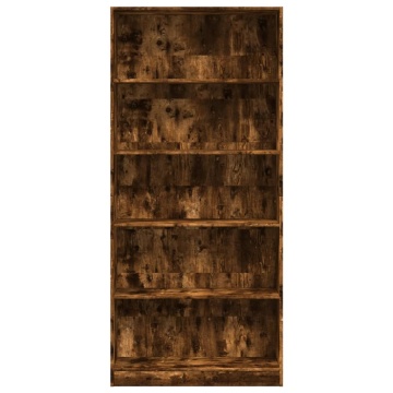 Bibliotecă, stejar fumuriu, 80x24x176 cm, lemn prelucrat - Img 4