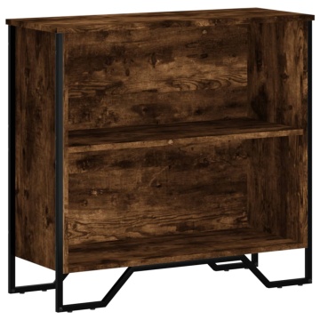 Bibliotecă, stejar fumuriu, 80x31x74,5 cm, lemn prelucrat - Img 2