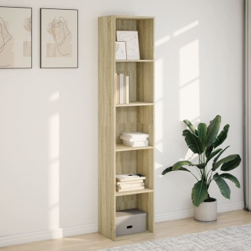 Bibliotecă, stejar sonoma, 40x30x189 cm, lemn prelucrat - Img 3