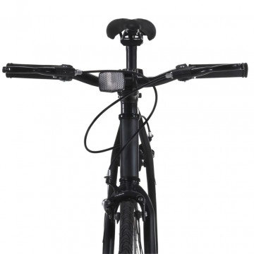 Bicicletă cu angrenaj fix, negru, 700c, 55 cm - Img 7