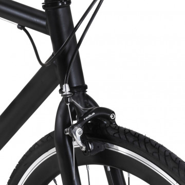 Bicicletă cu angrenaj fix, negru, 700c, 59 cm - Img 4