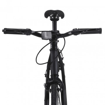 Bicicletă cu angrenaj fix, negru și portocaliu, 700c, 55 cm - Img 7